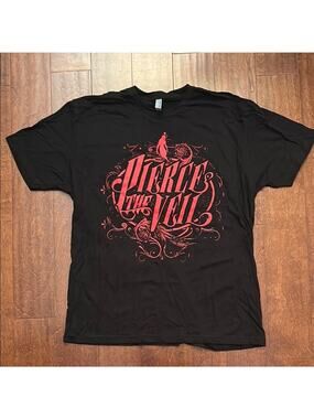 Pierce the Veil Black and Red Graphic Tee, Size XL, New Without Tags